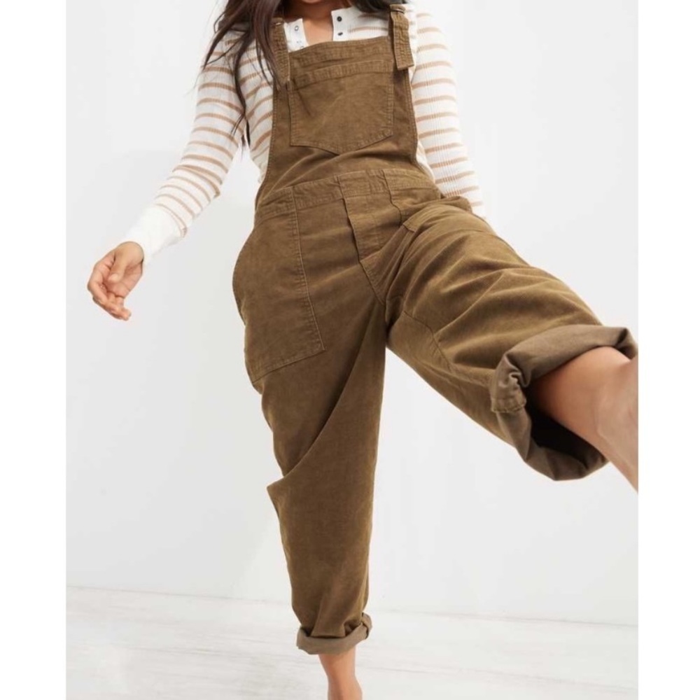aerie corduroy overalls